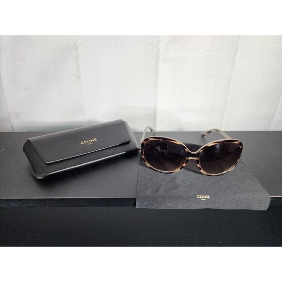 Vtg Dolce Gabbana Sunglasses Brown Marble Tortoise Glasses Round